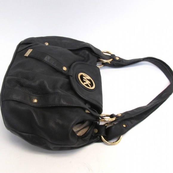 Michael Kors Blk/Gold Tote Shoulder Bag - Picture 2 of 11